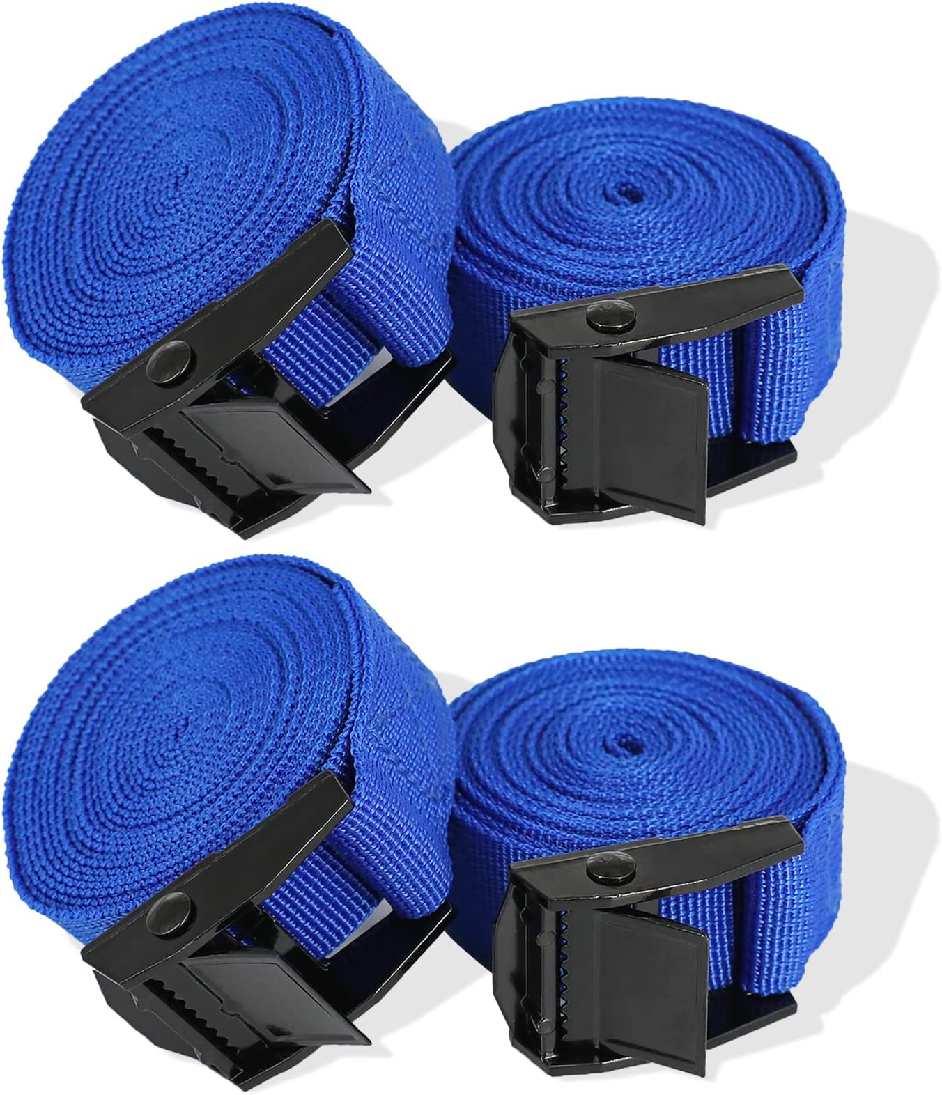 4 Pack Lashing Straps (1in x 10ft) Cam Straps and Ratchet