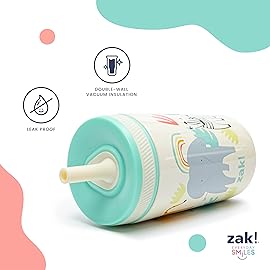 Zak Designs DreamWorks Gabby\'s Dollhouse Kelso Toddler Cups For Travel or At Home, 12oz Vacuum Insulated Stainless Steel Sippy Cup With Leak-Proof Design is Perfect For Kids (Cakey Cat)