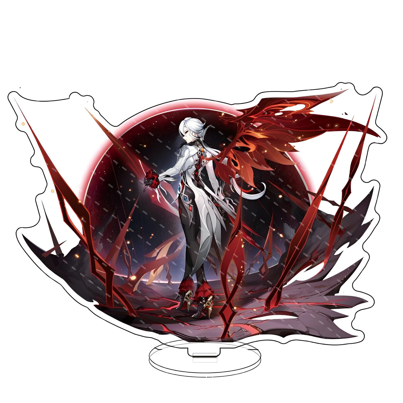 RainteamGenshin Impact Acrylic Stand Figure Standee Acrylic Display Character Decorations for Anime Fans (Arlecchino)