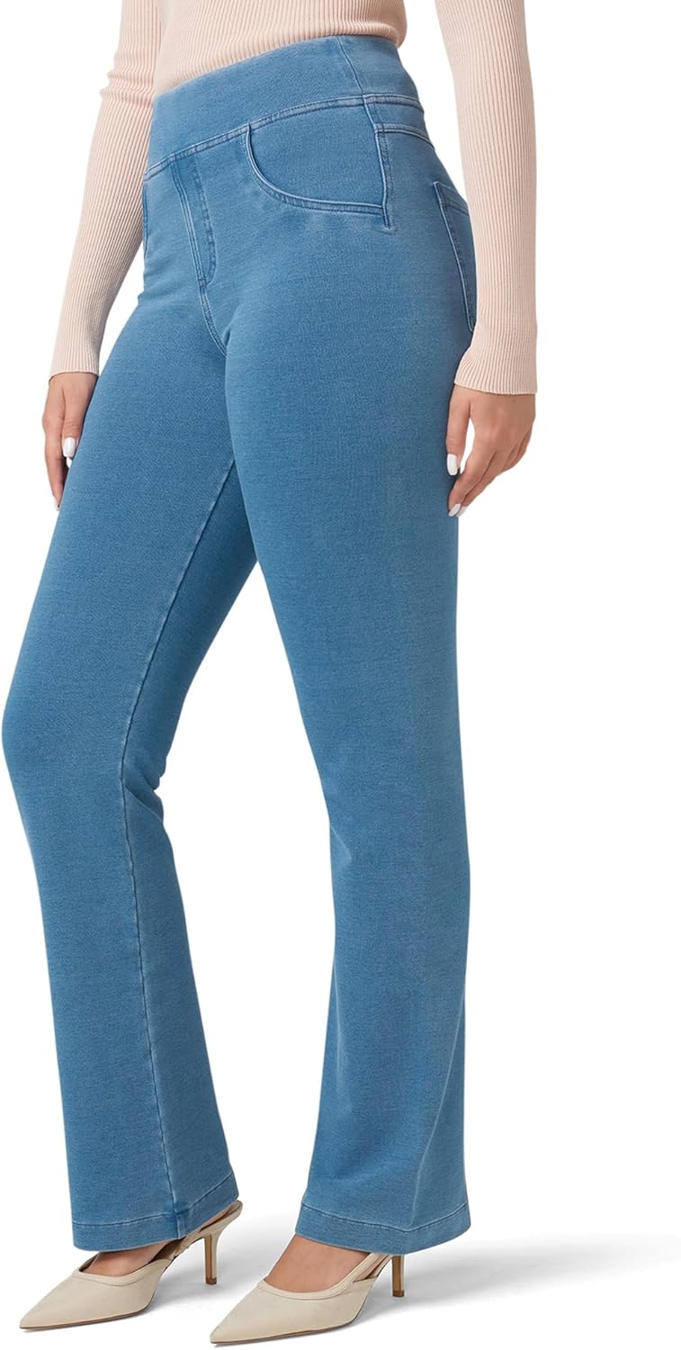 HUE Women's Super Soft Stretch High Rise Straight Leg Denim Leggings - Image 3