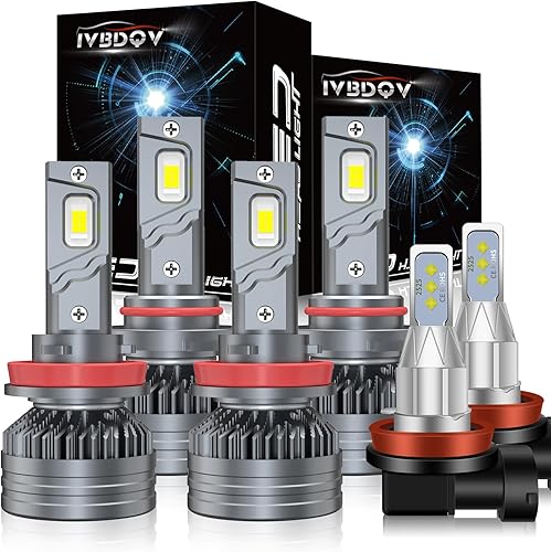 IVBDQV Compatible (2015-2019) para faros delanteros LED HONDA CRV CR-V, haz alto 9005HB3+haz bajo H11H9+H11H8H16 bombillas LED de luz antiniebla