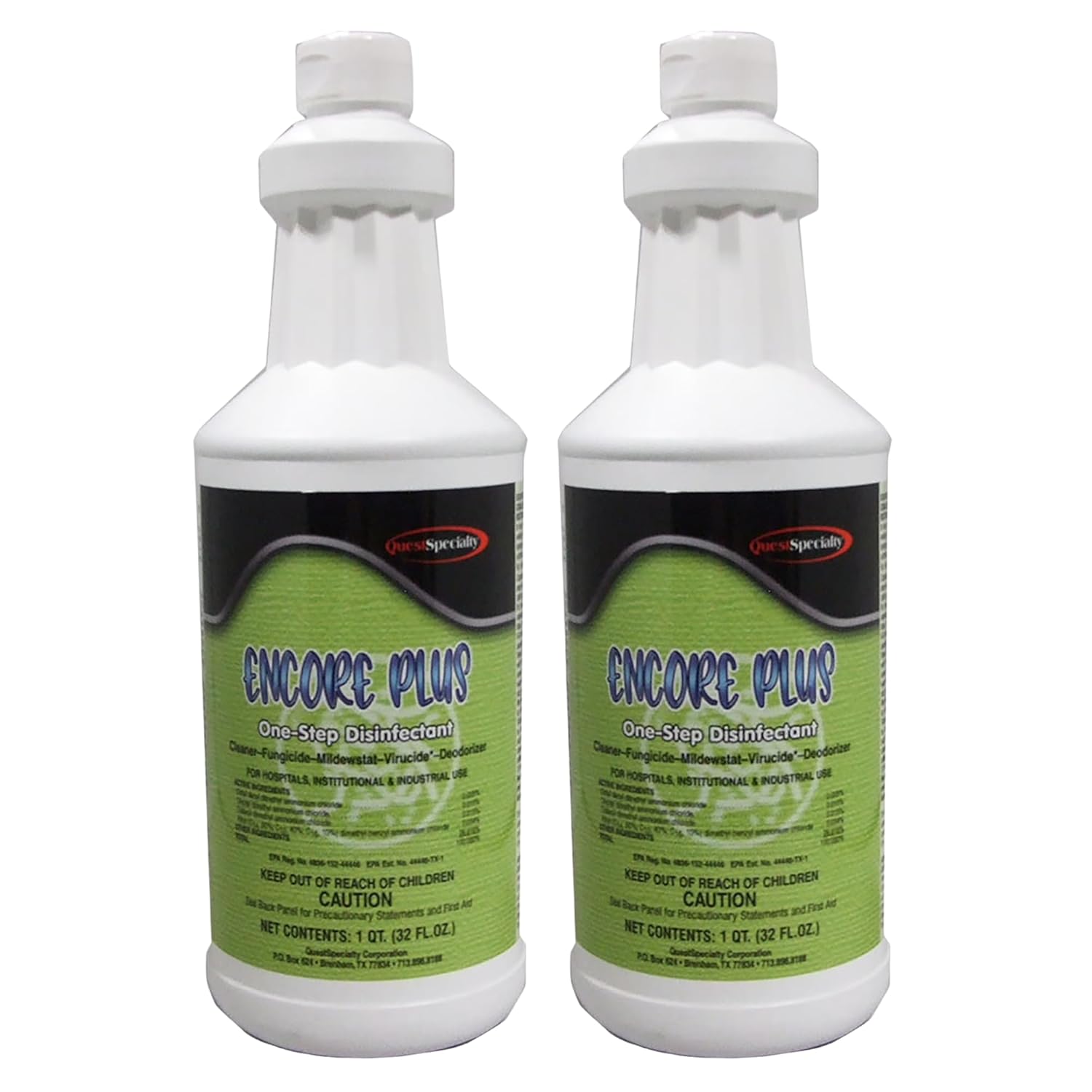 Quest 3570 ENCORE PLUS One-Step Disinfectant Quarts 2 Pack
