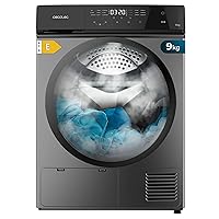 Cecotec Asciugatrice 9 Kg Pompa di Calore Bolero DressCode Dry 8400 Steel. Classe Equivalente A++
