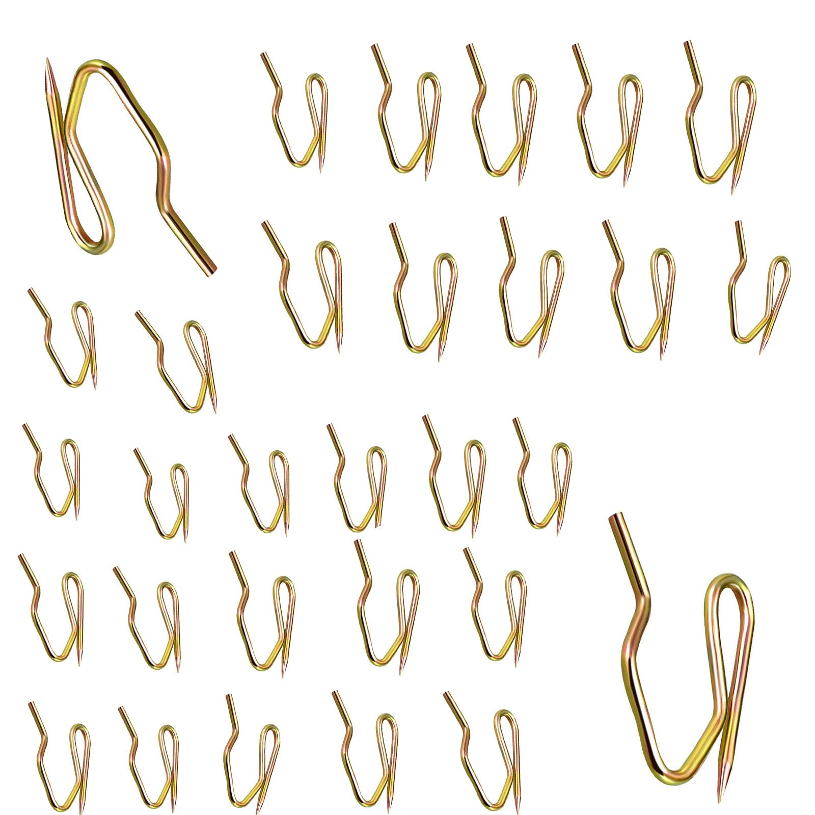 Recogwood 30Pcs Curtain Hooks Metal Pin-On Curtain Hooks Pins Pinch Pleat Hook for Curtains, Door Curtains, and Shower Curtains