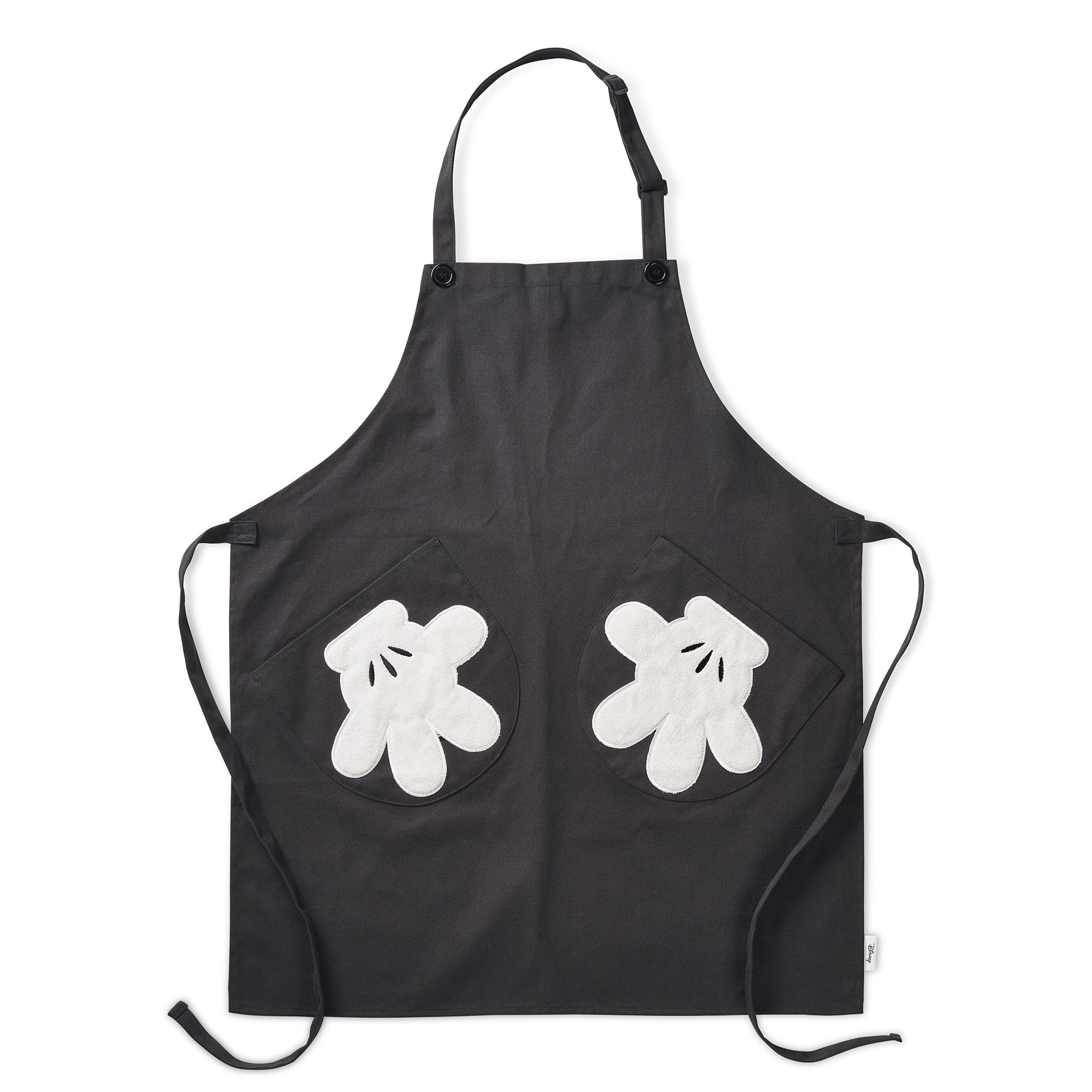 Tablier Mickey Mouse Disney coton noir blanc grand tablier de cuisine à poche