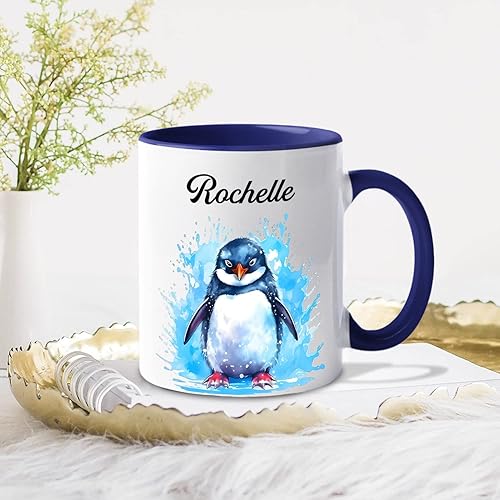 Miniatura 10 de Taza de café con panda personalizada, regalos para niños, hombres, mujeres, taza de cerámica blanca con nombre personalizado de oso panda de 11