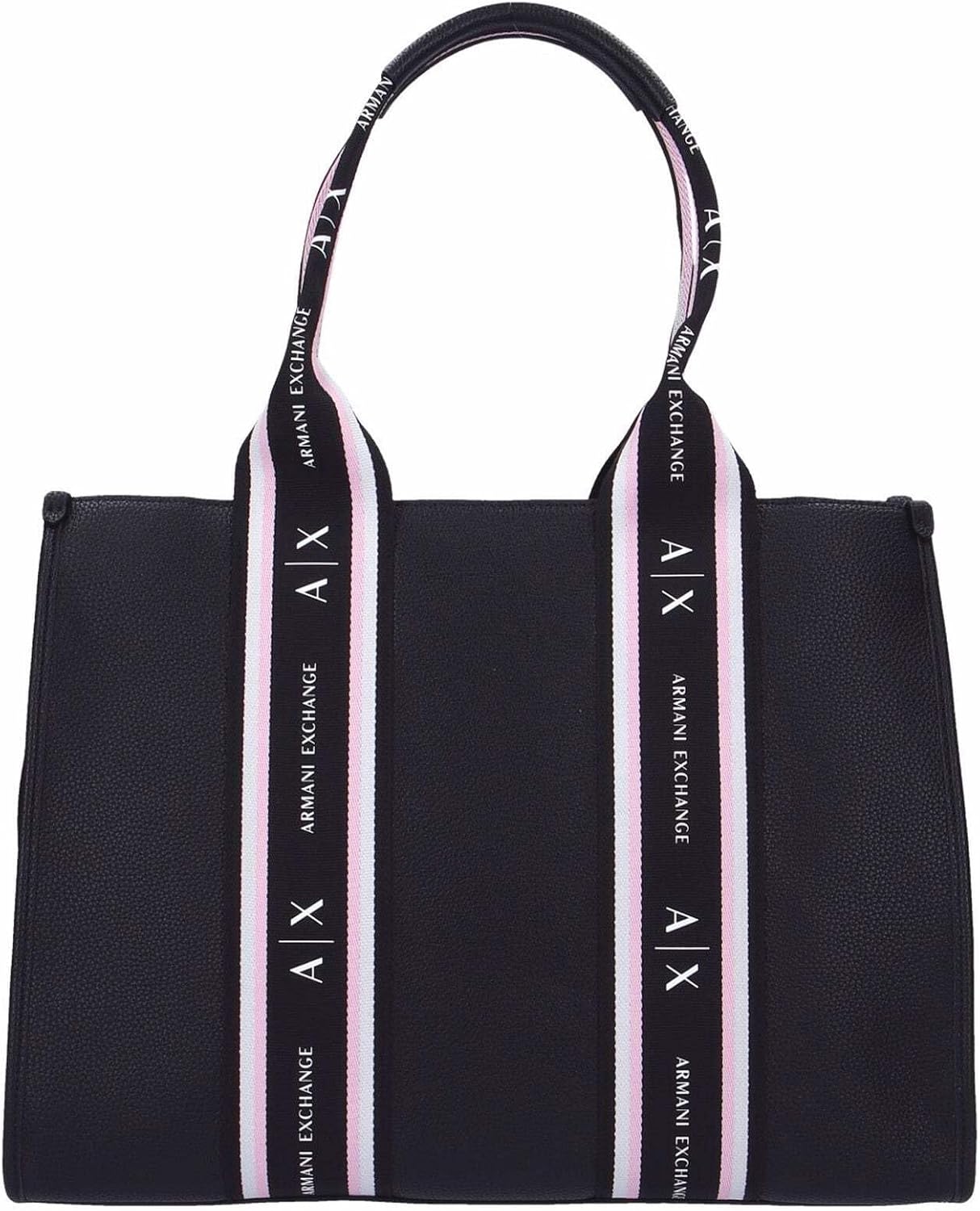 Armani Exchange Women's Maggie Tote Large Shopping Bag, Black/Sundown, One Size - Image 4