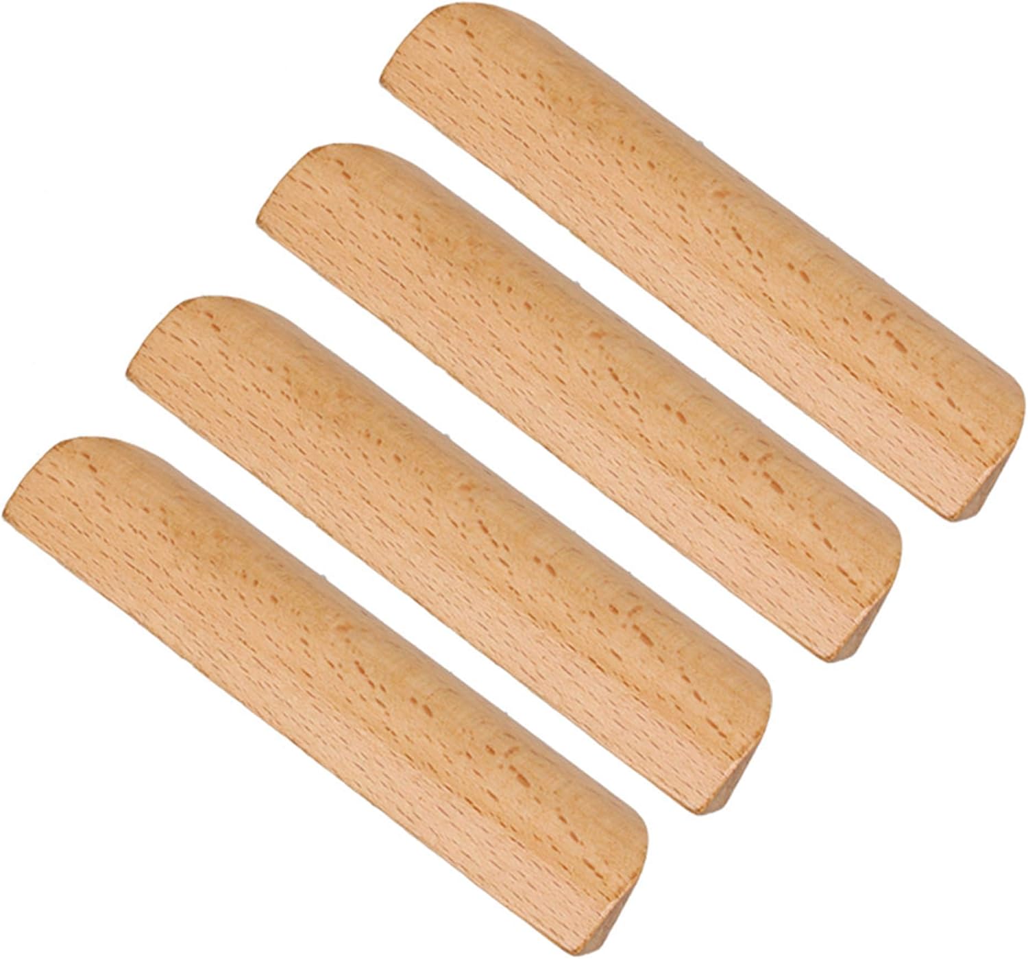 Etfbuy Wooden Pull Solid Wood Drawer Handles for Kitchen Cabinet Dresser Door Pack of 10