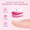 Luz UV para uñas de gel SUNUV, secadora UV para gel polish con 3 configuraciones de temporizador, lámpara LED profesional con sensor automático, SUNone, rosa 7