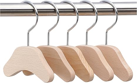 Amazon Co Jp ナカタハンガー 日本製 木製ペットハンガー Ssサイズ 5本組 無塗装 ホーム キッチン