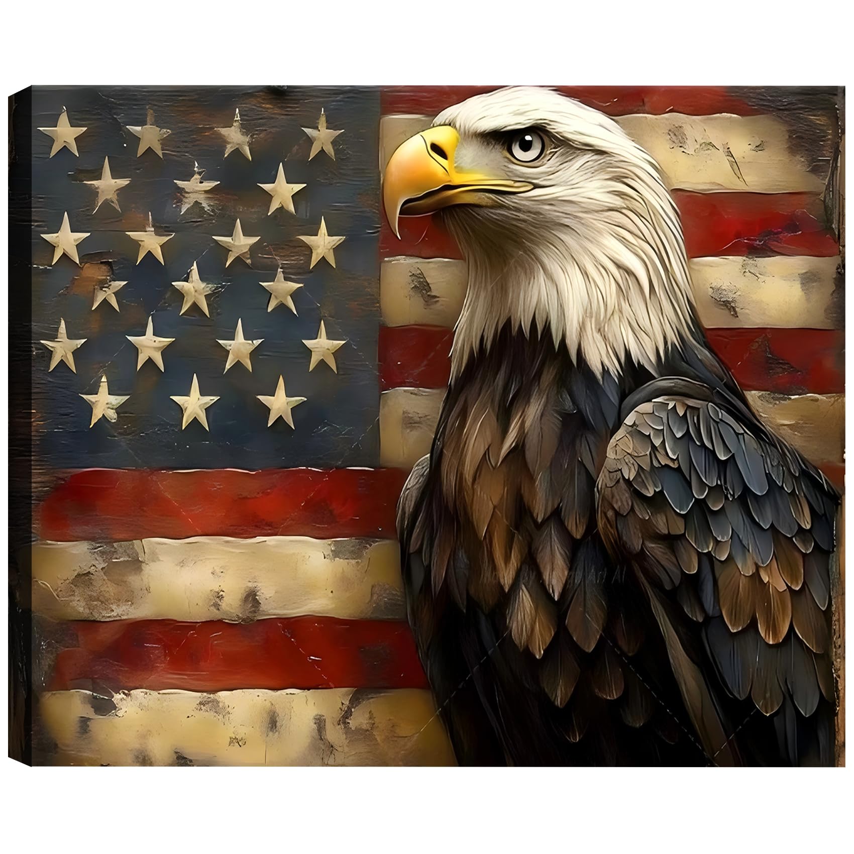 FLZYKGPA Framed Eagle Flag