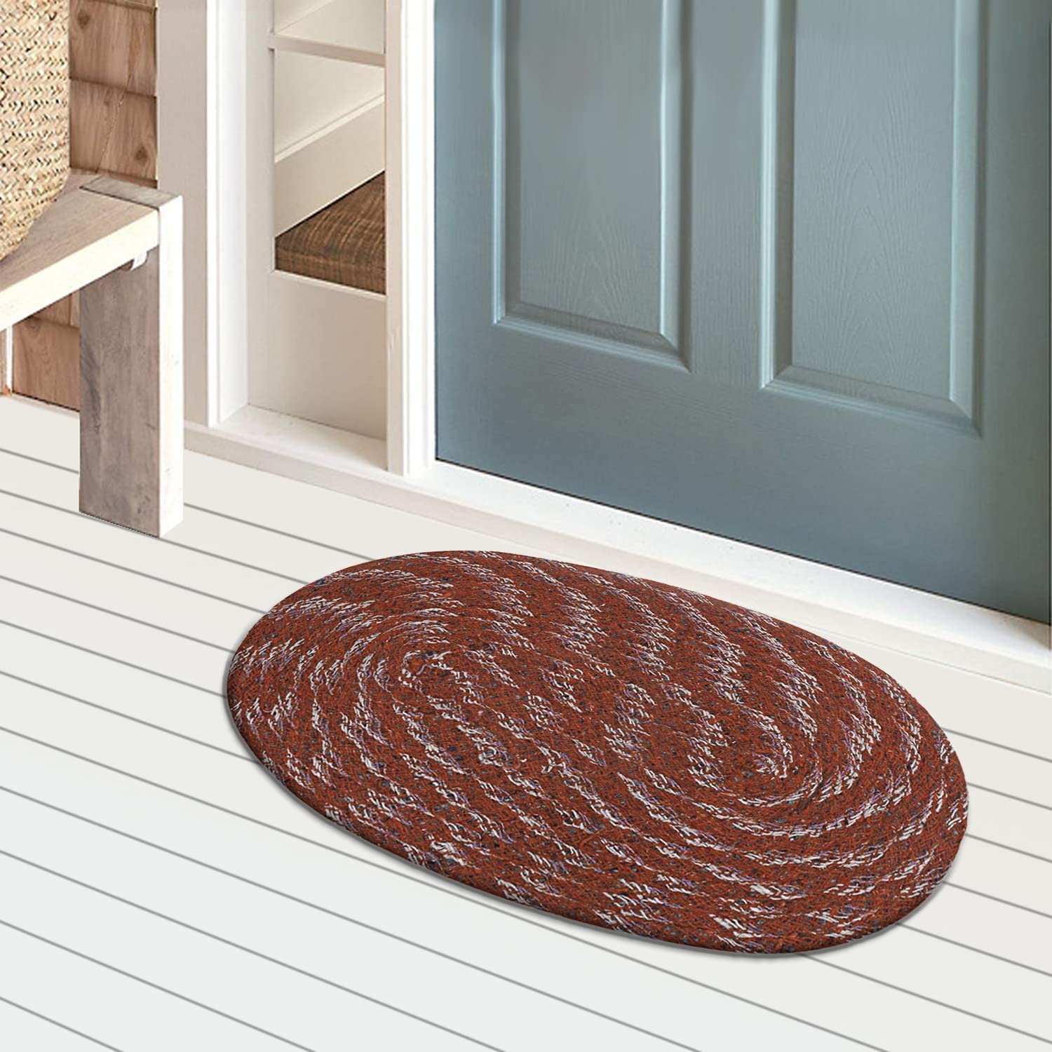 Soulful Creations Floor Door Mat in Home Kitchen Living Area Bathroom Office Entrance (Pack of 1) (Rope MAT)