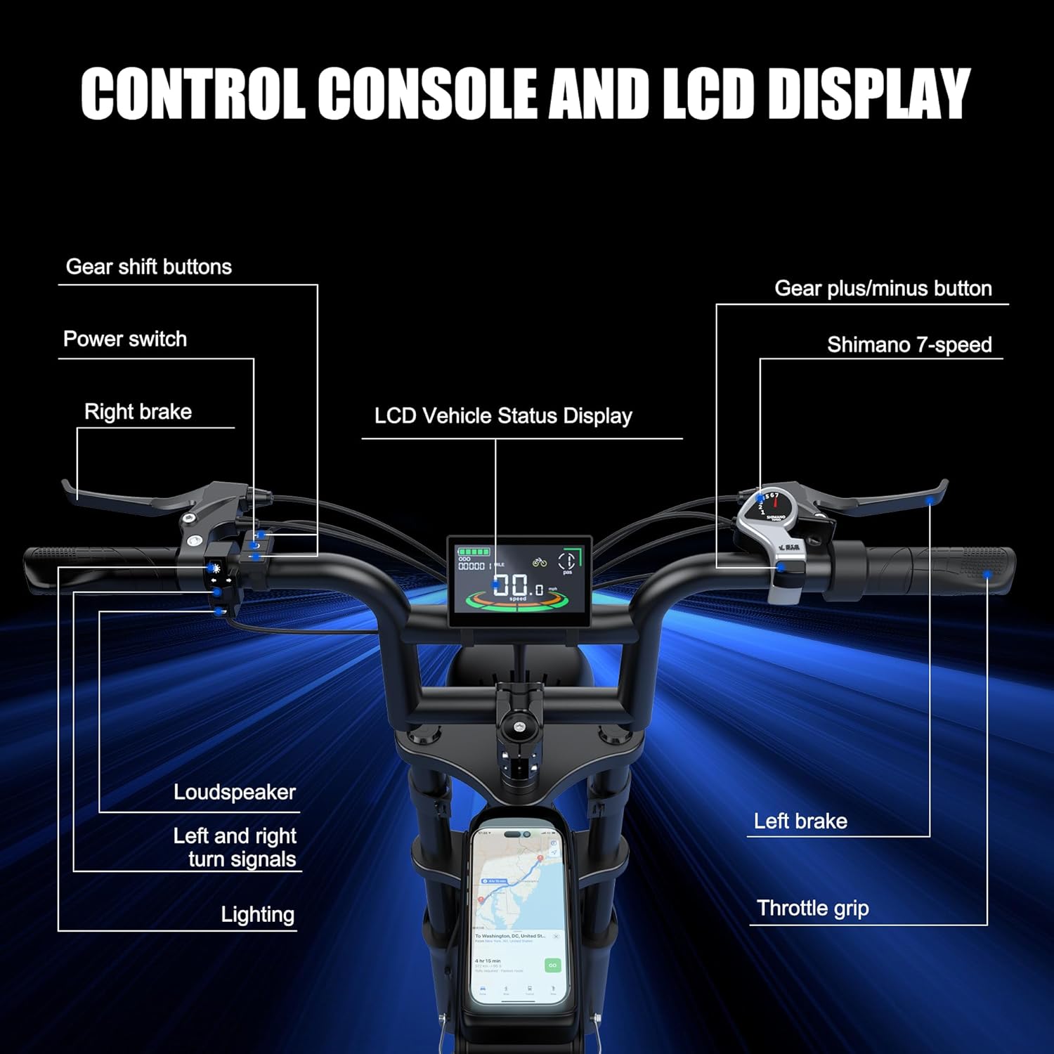 Retro Electric Bike for Adults,48V 20AH-1500/3000W Peak Motor Electric Bicycle-Max Speed 31-35MPH-Max 80 MI Range-20" x 4.0" Fat Tire Ebike,7-Speed, Dual Shock Absorber - UL 2849