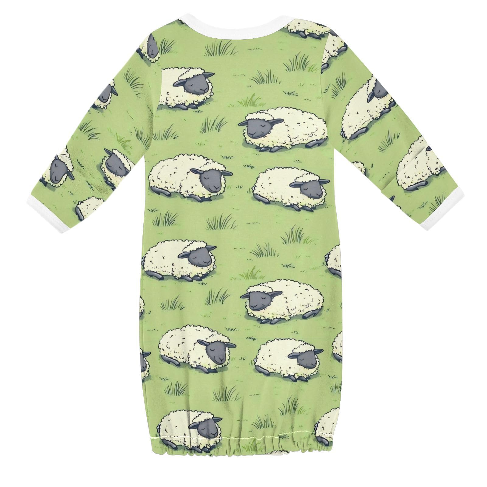 vvfelixl Baby Sleeper Gown for Newborn Boy Girls Cartoon Sleeping Black-faced Sheep Infant Nightgown for 0-3 Months