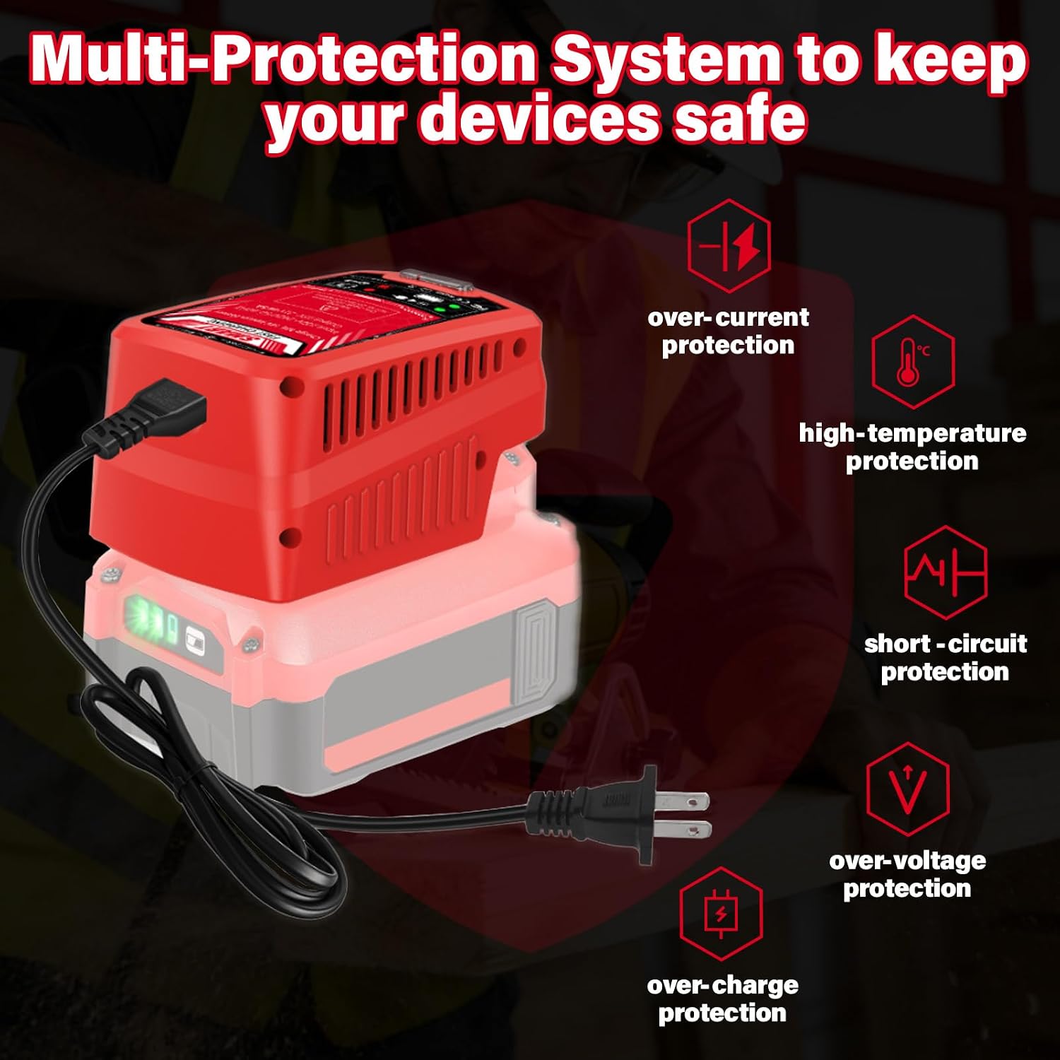 5A Charger for Craftsman 20V Battery Adapter, Fast Charging Charge for Craftsman V20 Battery