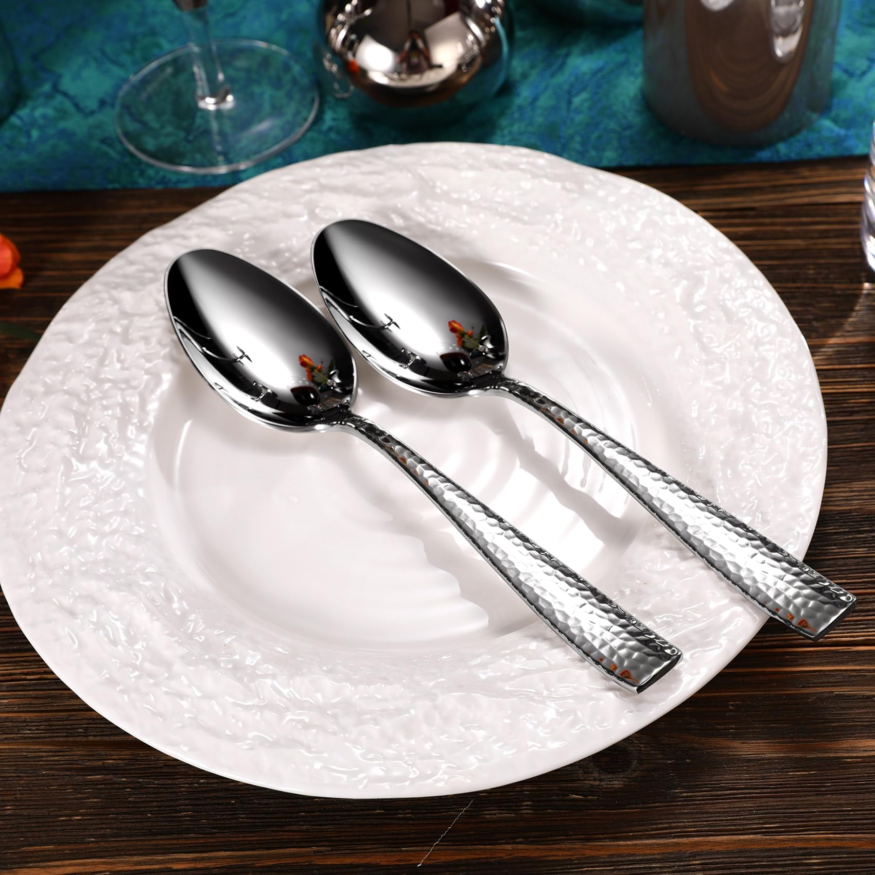 KEAWELL Louis Hammered Serving Spoons - Set of 2 -2