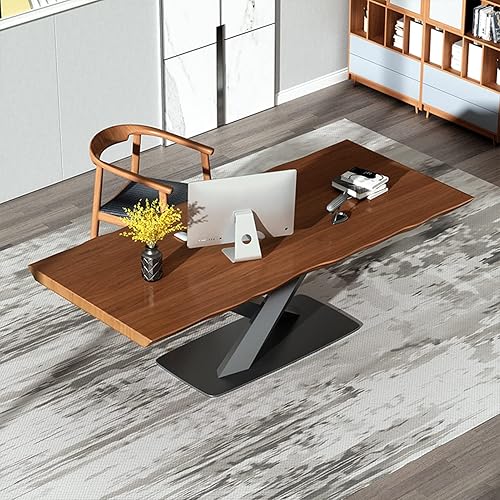 Miniatura 2 de Escritorio para computadora, moderno y moderno, de madera maciza, escritorio de oficina, jefe, mesa de conferencias, sala de estar, dormitorio,