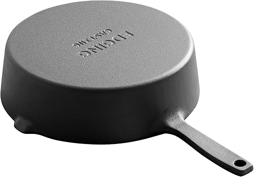 Miniatura 5 de EDGING CASTING Sartén profunda de hierro fundido pre-sazonado con tapa, 10.5 pulgadas3.5 cuartos de galón, sartén profunda, sartén de campamento