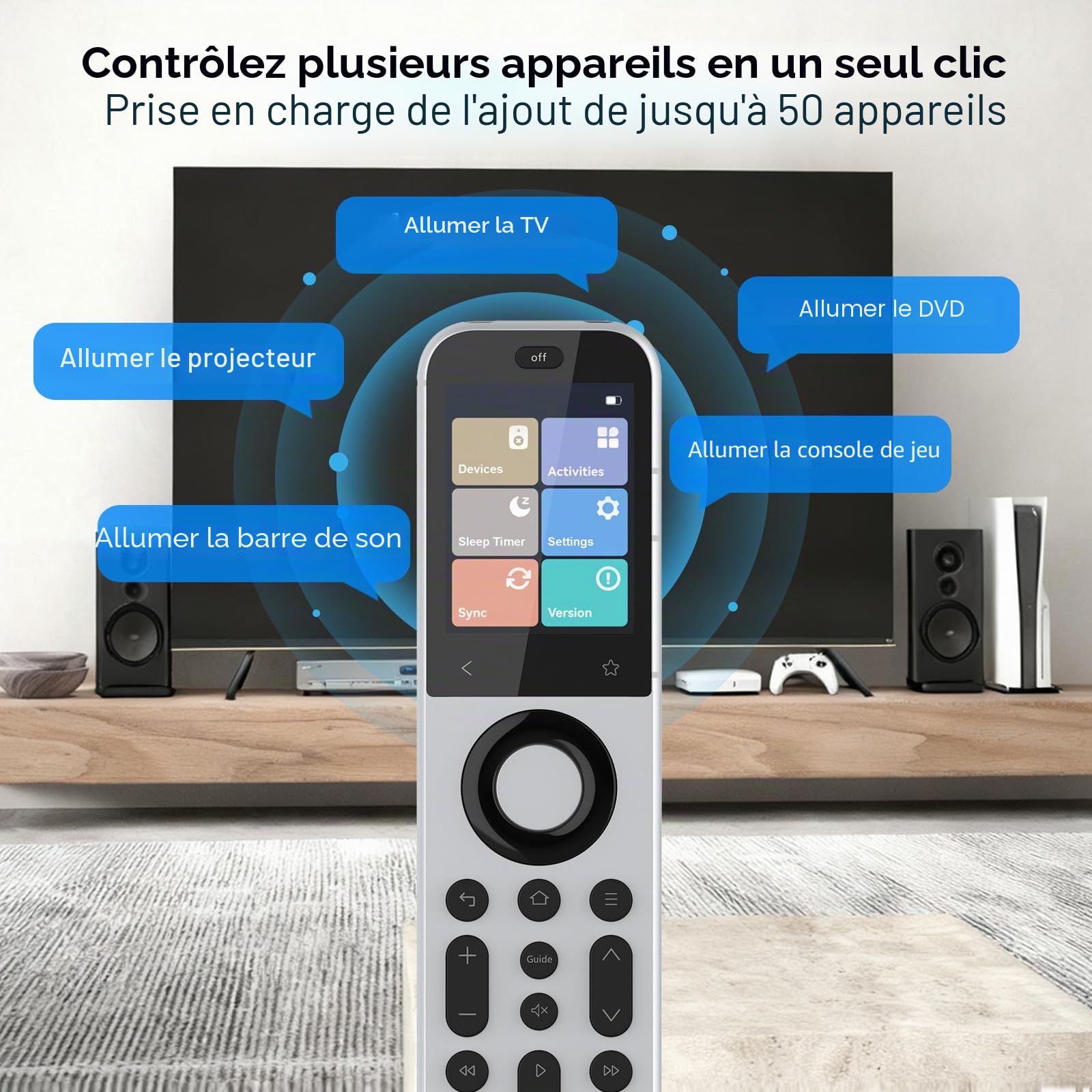 SofaBaton X2 Télécommande universelle avec concentrateur et station de charge, écran tactile, télécommande intelligente tout-en-un avec activités personnalisables, fonctionne avec appareil Bluetooth