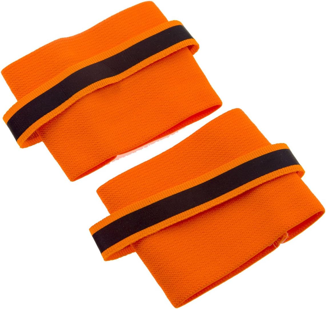 Dog Leg Brace Safty Wristbands Fluorescent Foot Sets Pets Walking At Night Safety Wristbands (Large, Orange)