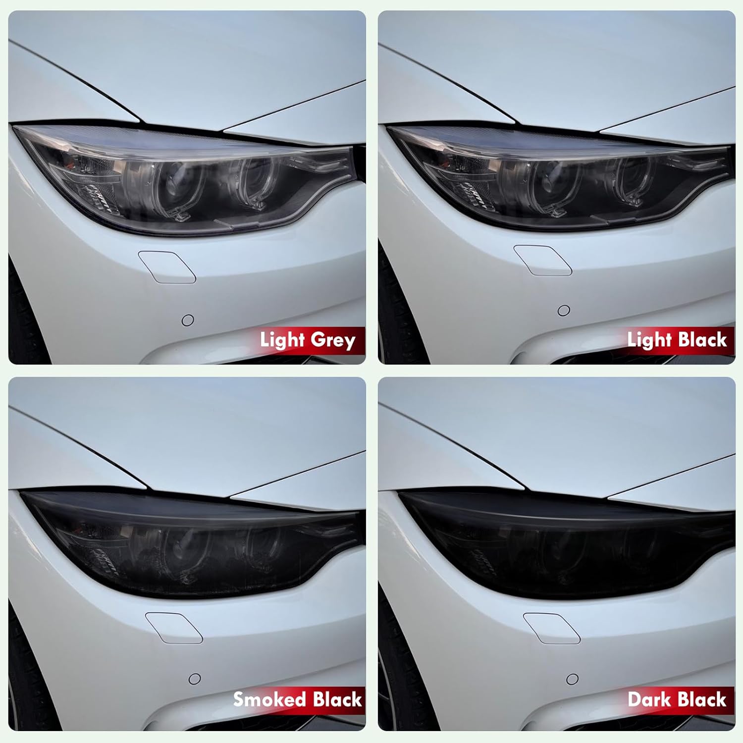 12" x 7ft Headlight Taillight Tint Film,Dark Black Car Light Self-Adhesive Film，Car Light Protector Film, Cover Tint Film for Cars, Trucks, SUVs