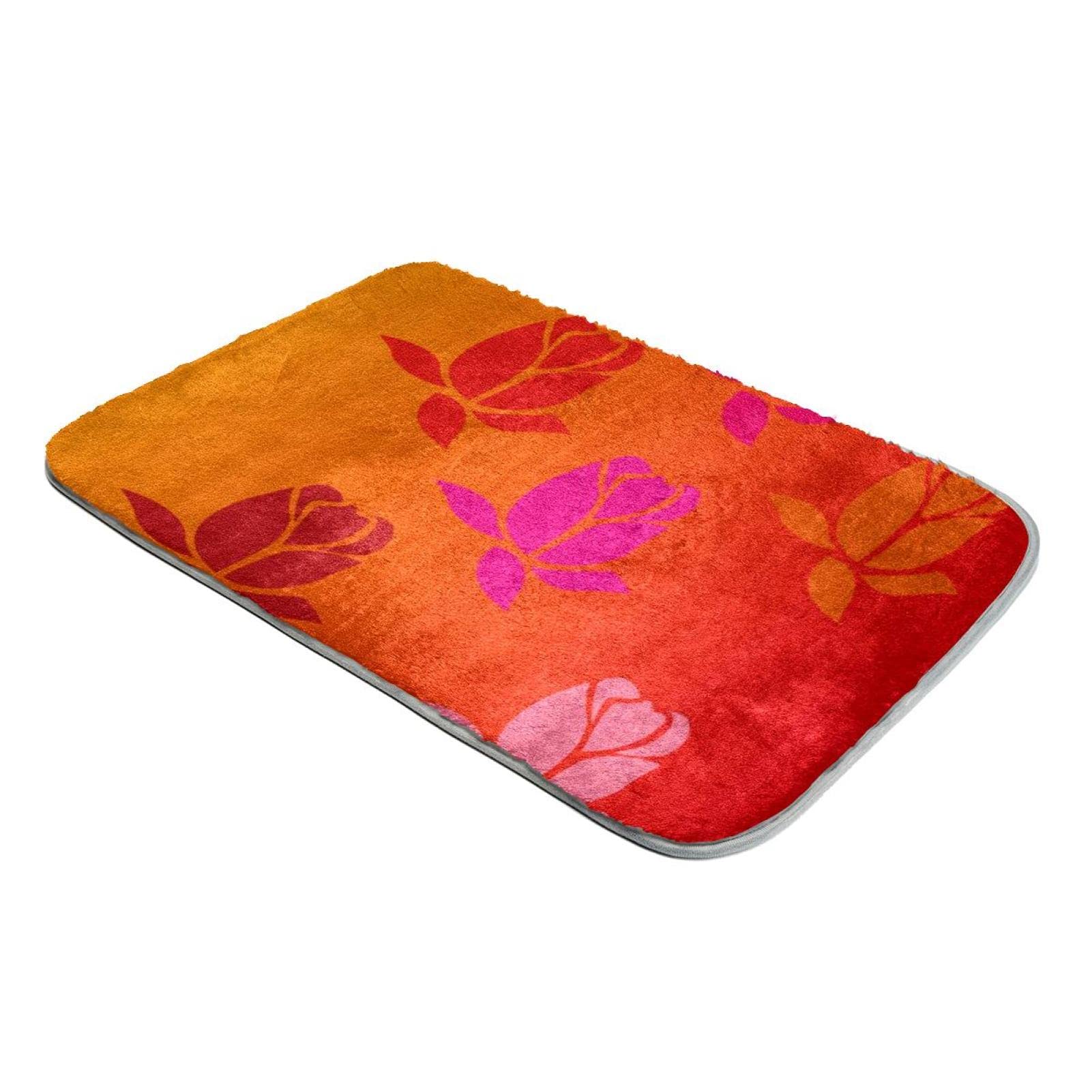 Tapis orange doux fausse fourrure anti-sol froid pour chambre