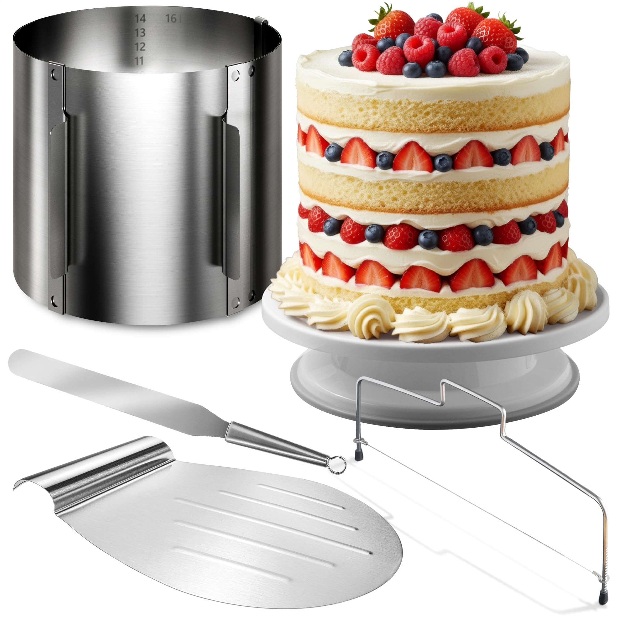 Menz Tortenheber – Edelstahl Kuchenheber & Tortenheber – Formstabiler Kuchenretter, Tortenretter, Kuchenheber und Pizzaschieber