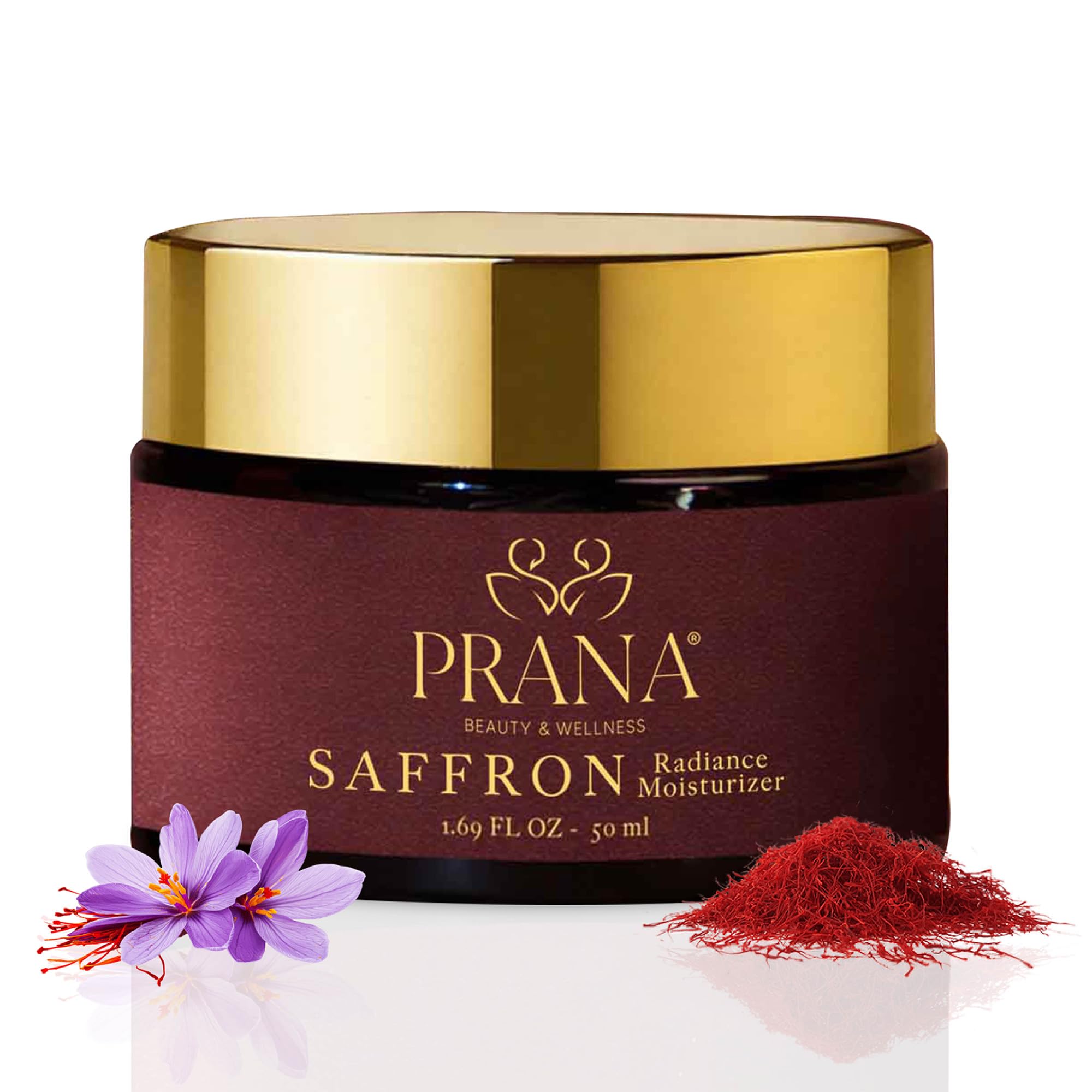 Prana Ashwagandha Crème hydratante de jour - 50 ml - Soin naturel de la peau - Ingrédients ayurvédiques - Hydratation optimale - Sans parfum - Infusé avec de l'ashwagandha bio - Crème pour le visage