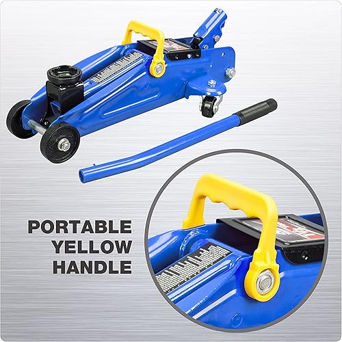 Miniatura 3 de Gato hidráulico de piso 1.5 toneladas 3,300 libras elevador de coche portátil carretilla Jack 360 grados para automóviles sedanes automotrices