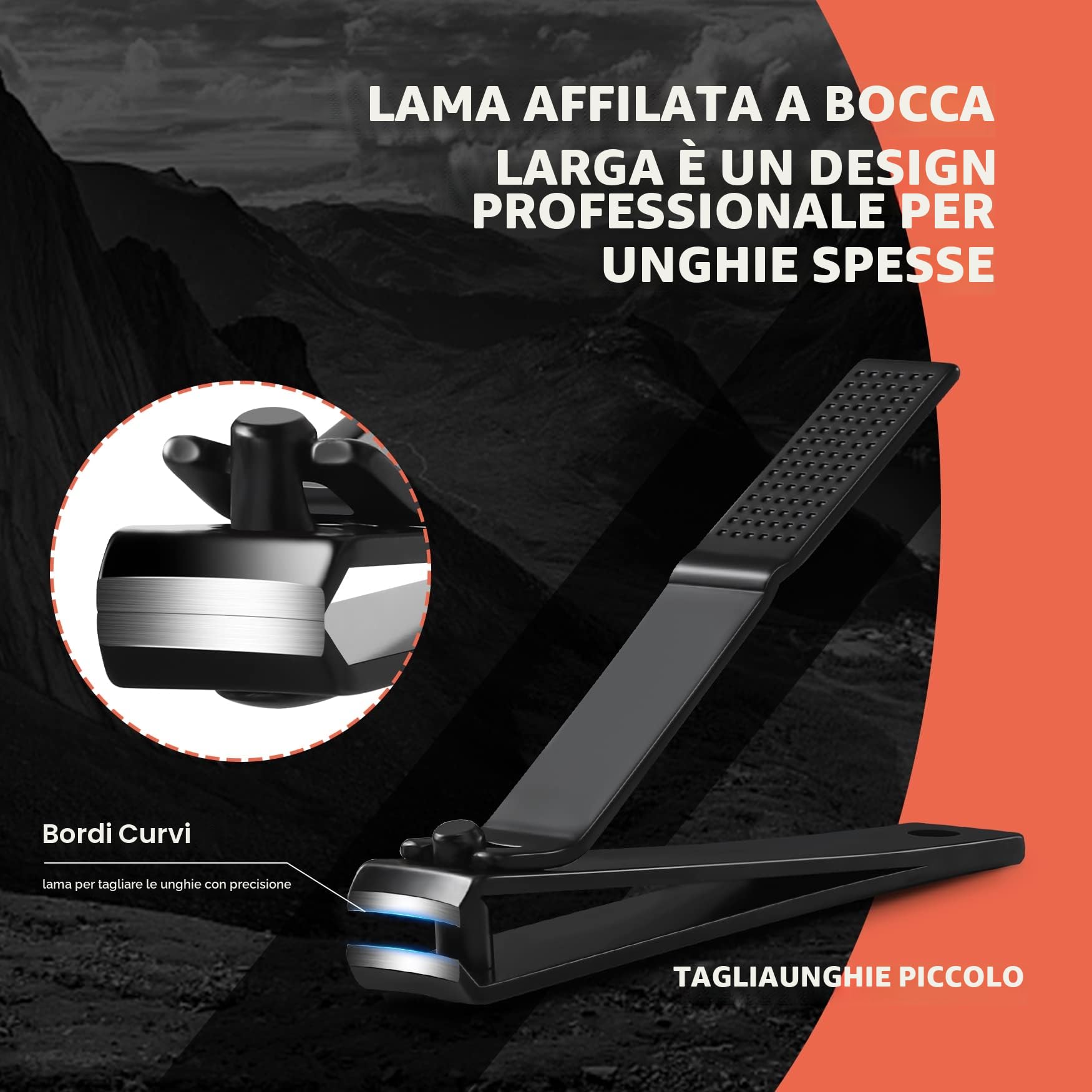 BEZOX Set di 2 tagliaunghie ben fatti, tagliaunghie con apertura a ganascia larga per unghie e piedi, tagliaunghie affilato e robusto in acciaio inossidabile di alta qualità