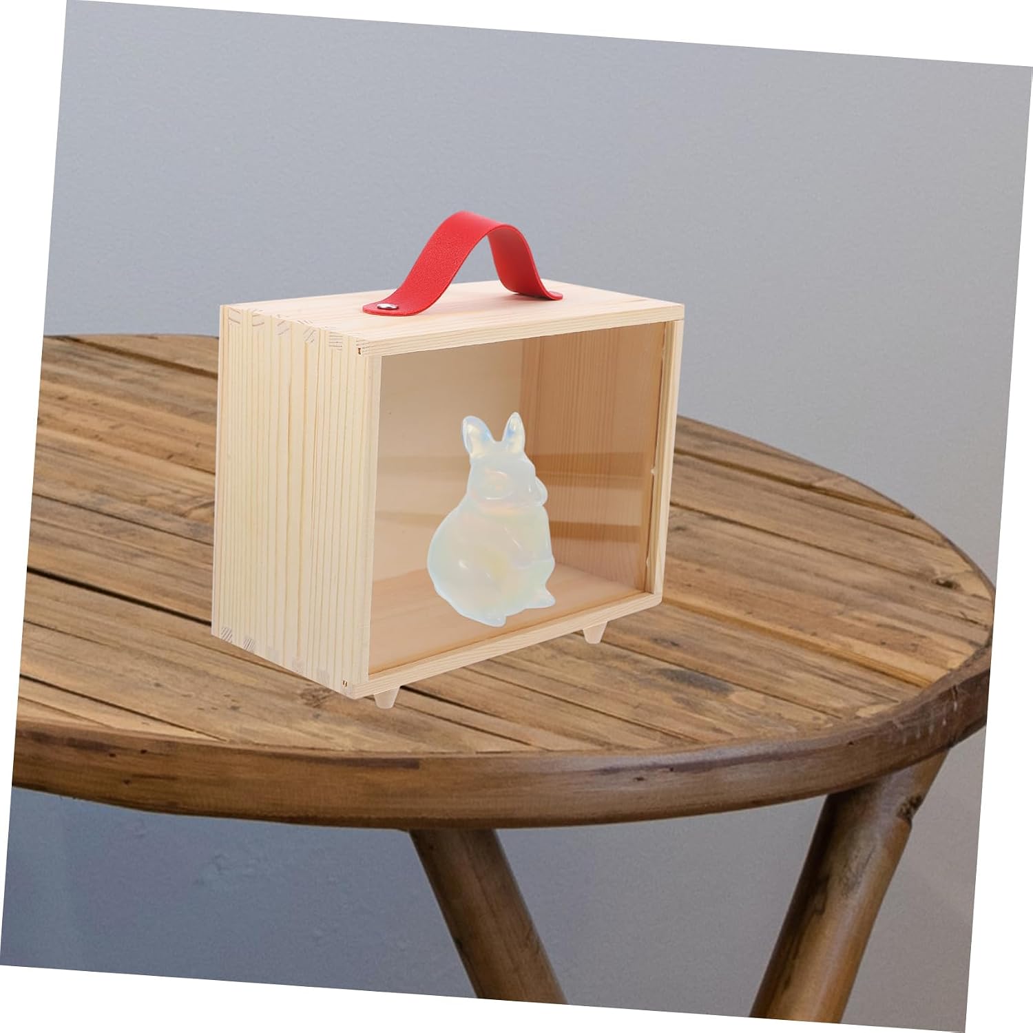 Wooden Storage Box with Transparent Lid Handle Decorative Gift Box for Jewelry Lipsticks Small Items Elegant Reusable Container for Any Occasion