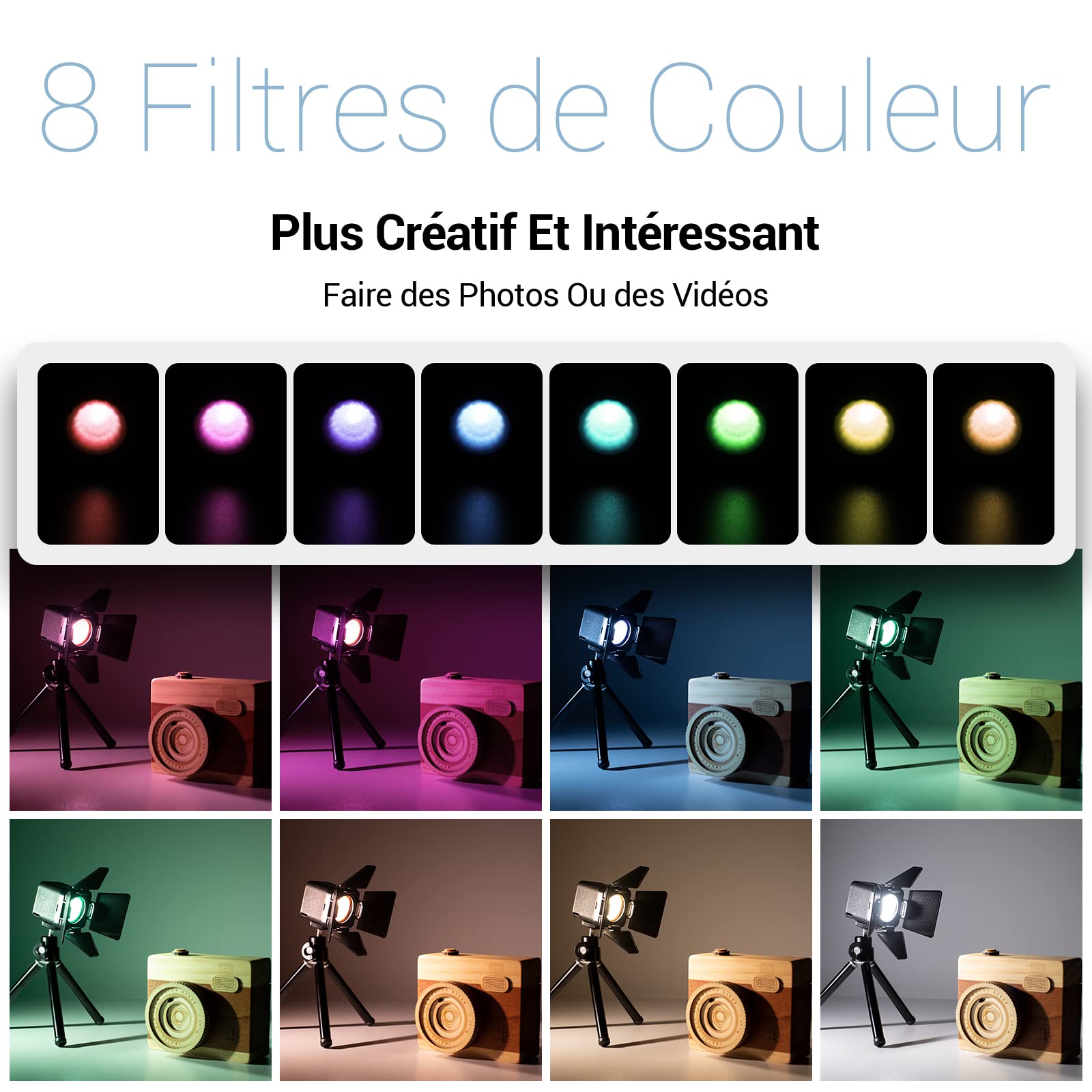 SMALLRIG RM01 Kit d'Éclairage Vidéo LED (3 Pièces), Kit d'Éclairage pour Appareil Photo Portable Étanche Mini Cube pour Smartphone, Appareil Photo d'action et Reflex Numérique - 3469