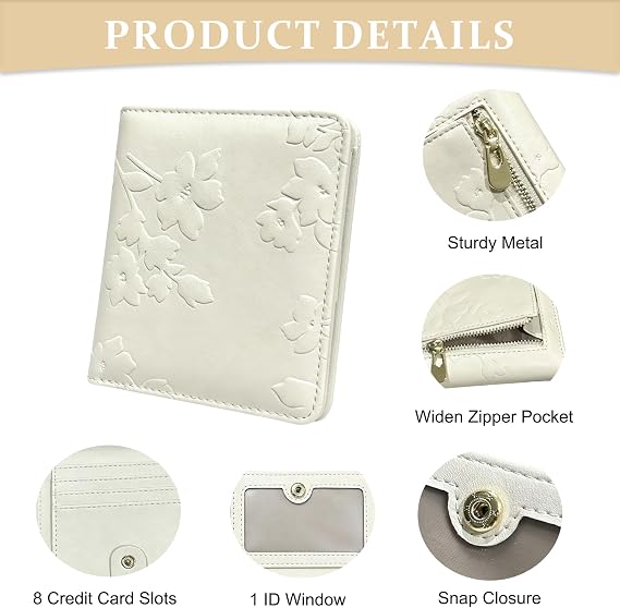 Small RFID Womens Wallet Travel Bifold Compact Slim thin Credit Card Holder