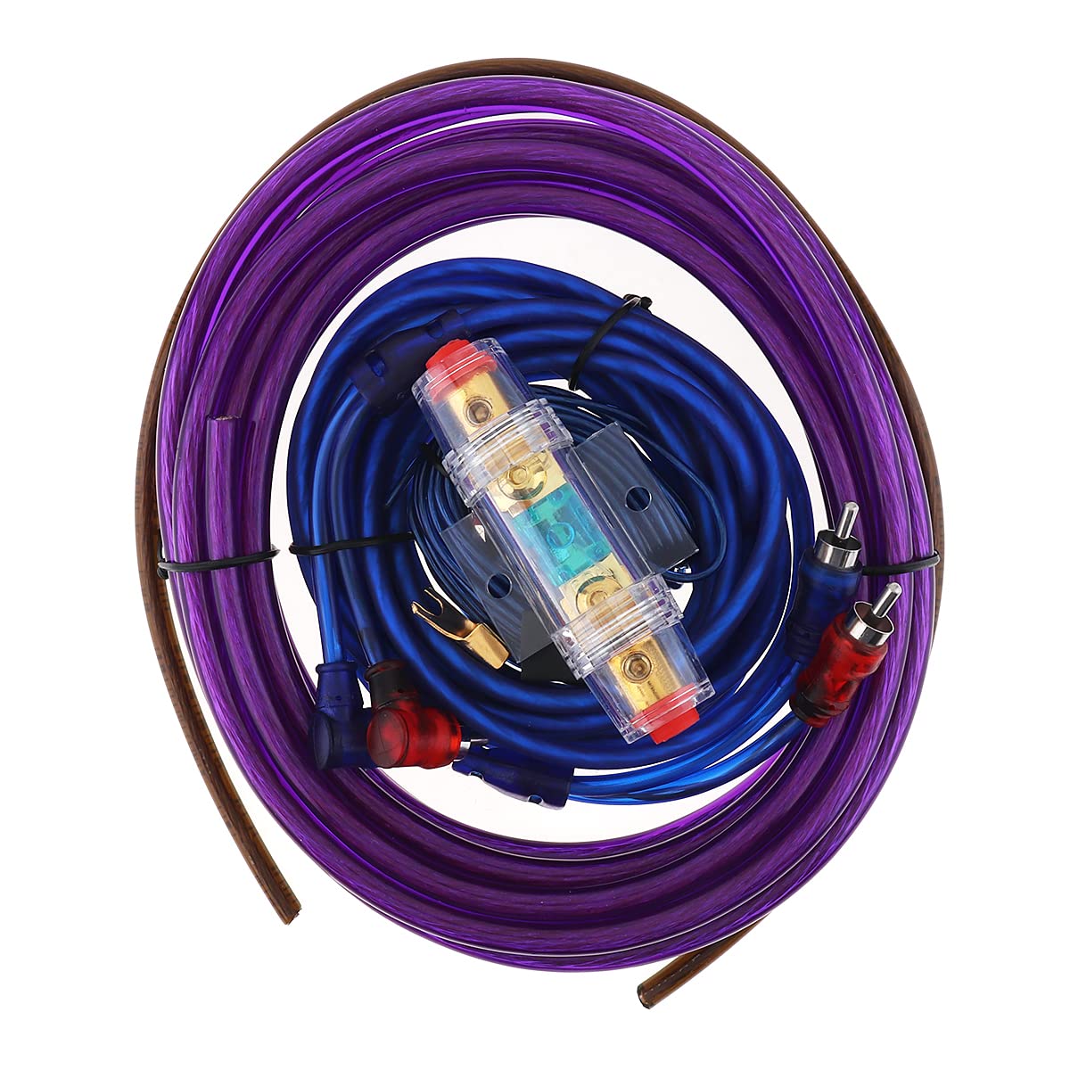 DriSentri 6 Gauge Amplifier Kit Amplifier Install Flexible Wiring Complete 4 Ga Installation Cables for Installer, Purple