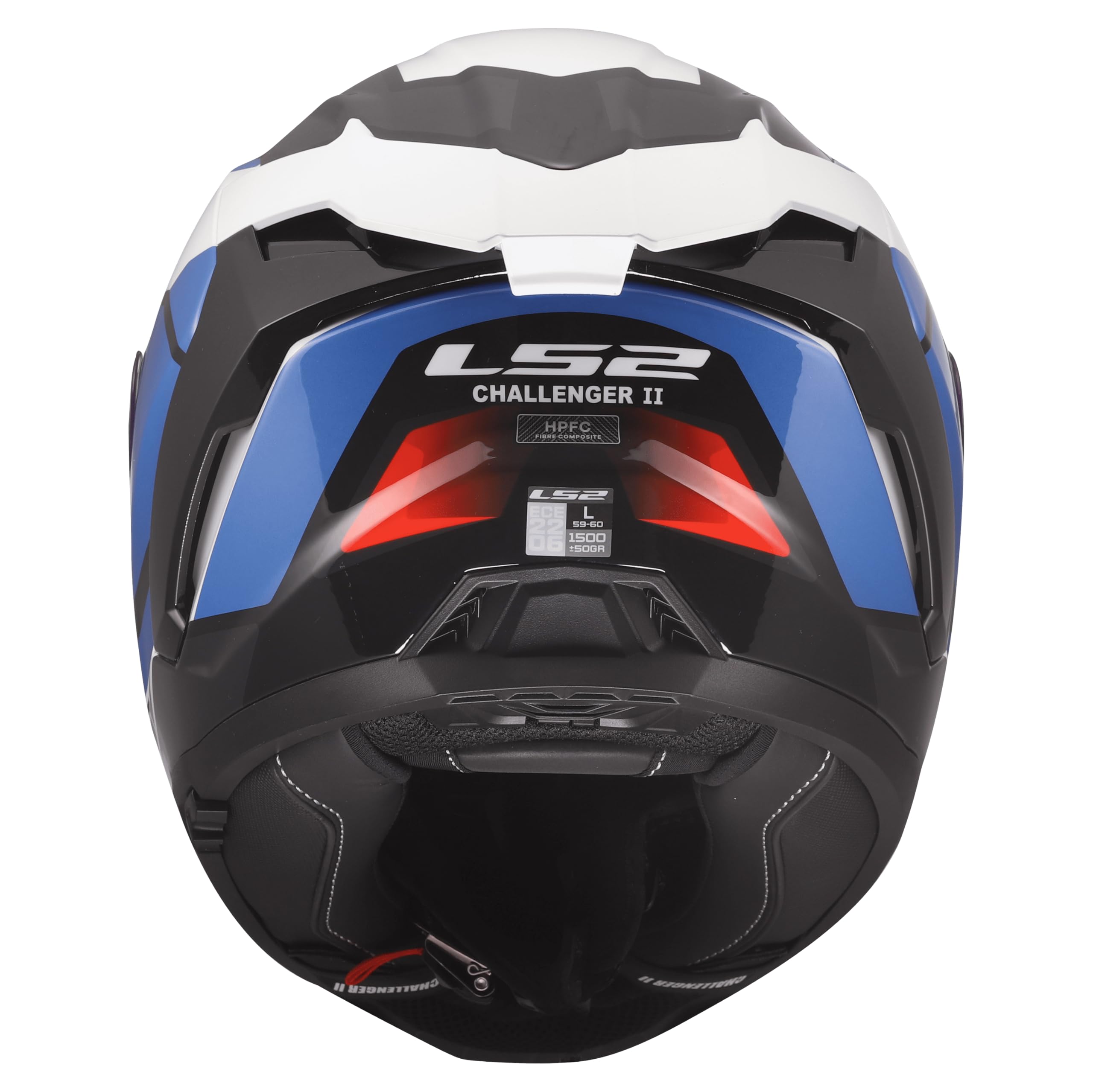LS2, Casco Moto Integrale CHALLENGER II VIPER White Blue Red, M