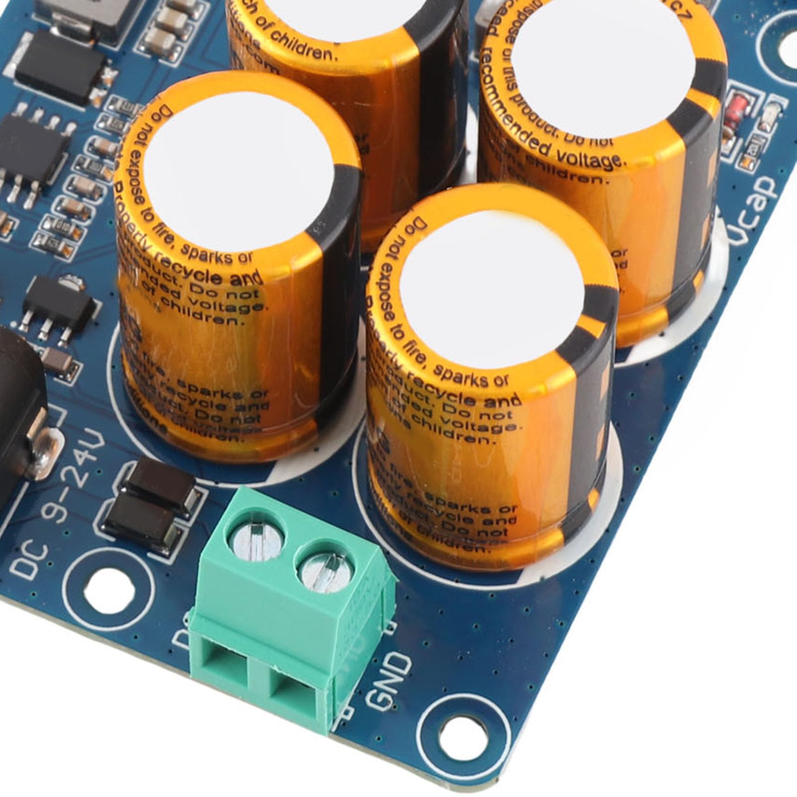 ZJchao Supercondensador UPS para Raspberry Pi, Entrada DC 9-24V, Salida DC5V3A, Backup de 10-60s, Ideal para servidores, automatización y protección de Datos en proyectos energéticos.