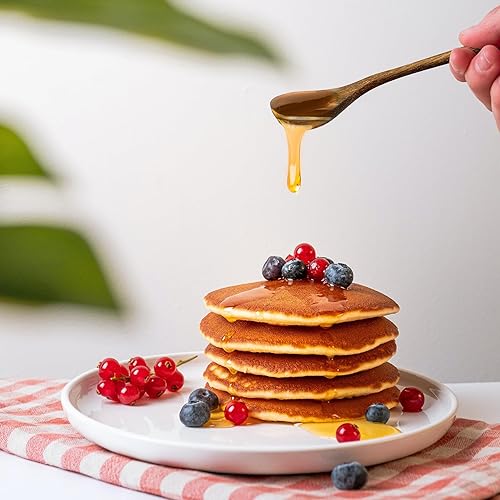 Miniatura 3 de WONDERFUL Cucharas de mango largo de madera de nogal 100% natural para café, té, batido de cocina, agitador de cóctel cuchara de miel mezcladora,