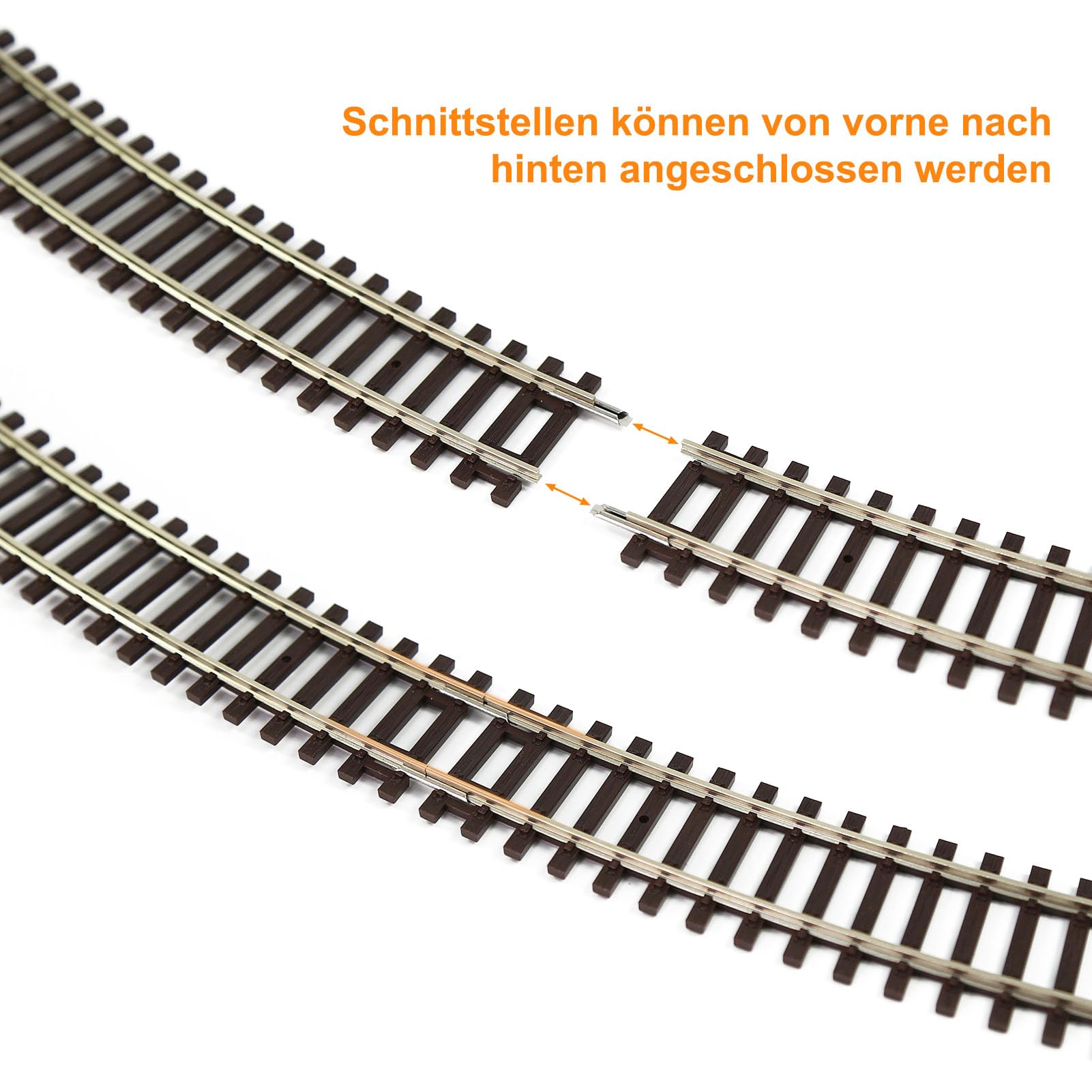 Evemodel Piste H0 1:87 Code 100 19" Modèle Rayon Courbe Trace Cuivre Nickel Rail Paysage (12/Pkg)