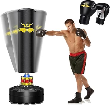 Freestanding Punching Bag for Adults,70 Boxing Bag with Stand Kicking Bag Heavy Bag with Boxing Gloves,Suitable for Boxing and Kickboxing for Home Office Gym,Gift for Boys and Girls
