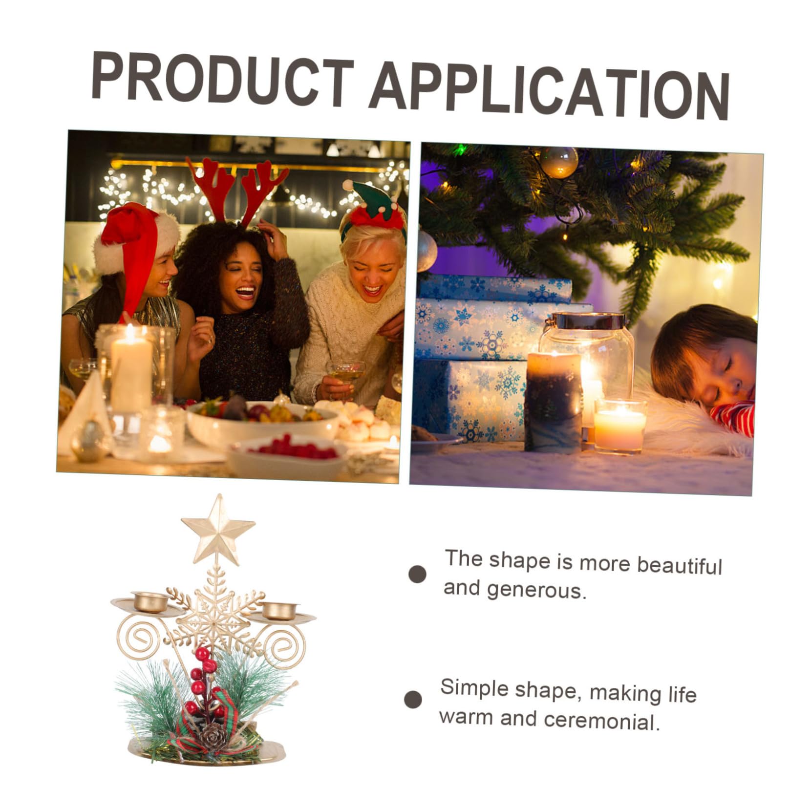 Ciieeo 5stücke Weihnachts Kerzenständer Für Home Dekoration Kerzenhalter Für Hochzeitsfeier Kreative Tischdeko Rustikale Innenraumgestaltung