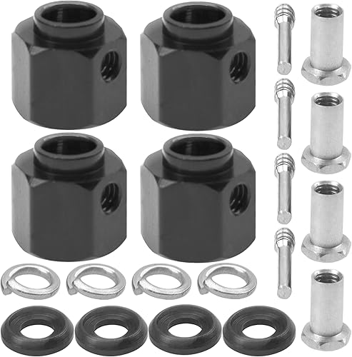 ShareGoo - Extensión de cubo hexagonal de aluminio RC de 0.472 pulgadas, espaciadores de desplazamiento de 0.394 pulgadas, compatible con Traxxas