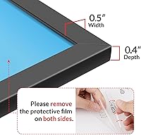 Vista 2 de LaVie Home Marco de fotos de 2 x 3, marco de fotos negro de 2 x 3 con plexiglás HD, marco de visualización de 2 x 3, 1 paquete, colección clásica