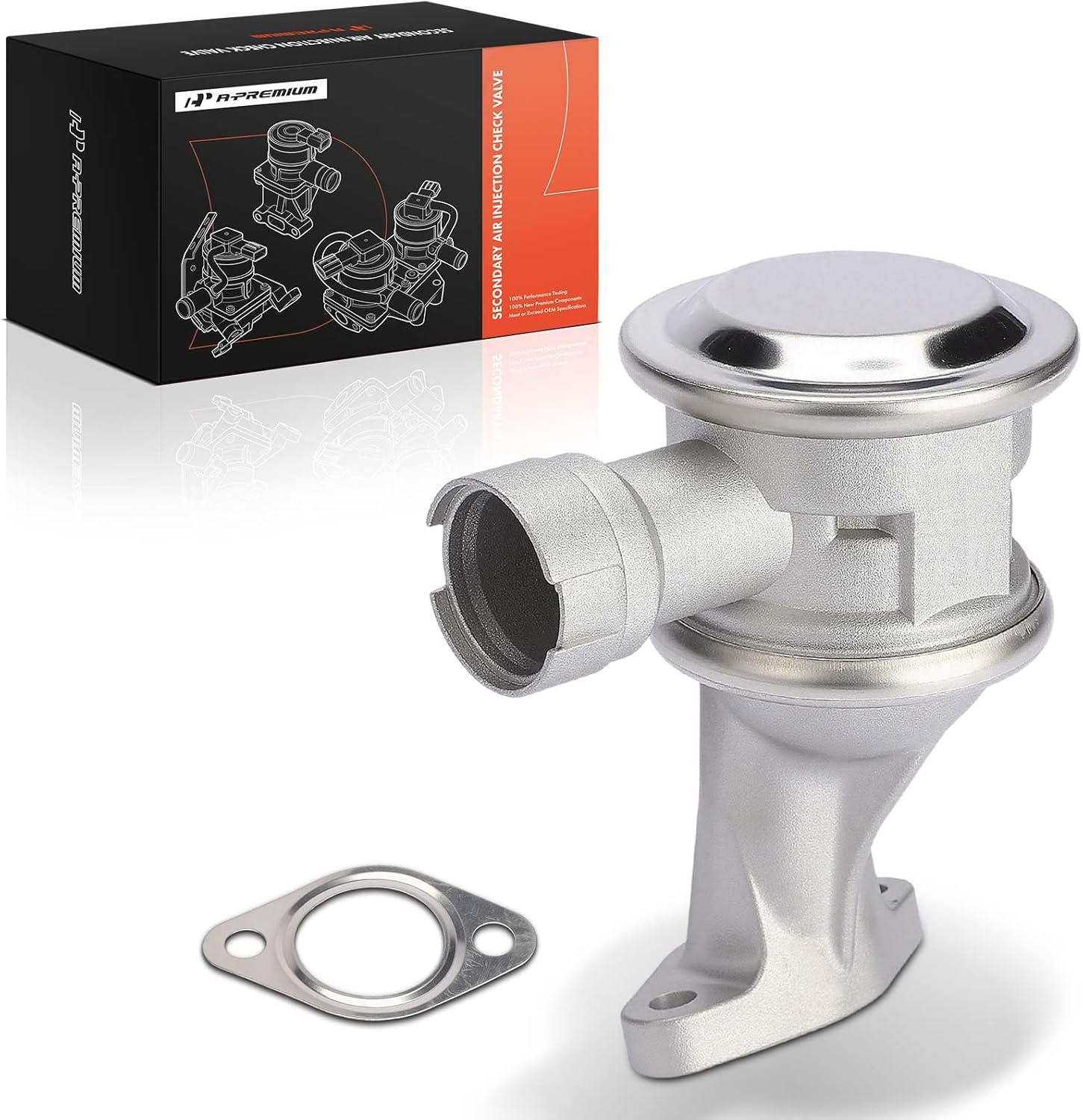 A-Premium Secondary Air Injection Check Valve Compatible with BMW 328i 2007-2013, 328i xDrive 2009-2013, 328xi 2007-2008, 128i 2008-2013, Air Pump Check Control Valve with Gasket