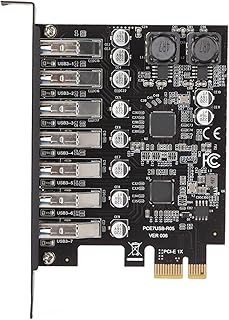 PCIE to USB 3.2 7 Port Expansion Card, PCI Express USB Add in Card, Internal USB 3.2 7 Port Front Expansion Card for Win XP Win 7 Win 8 Win 10 Win 11 Linux