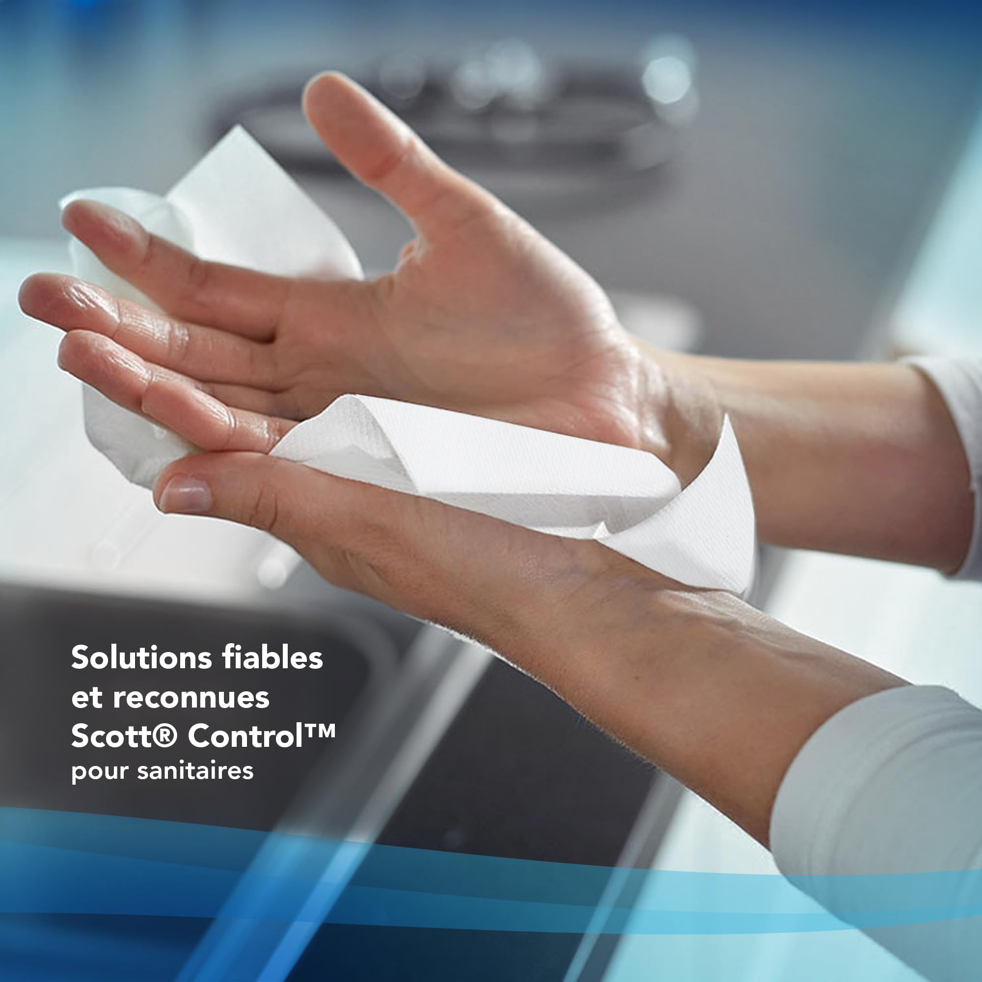 Scott Essential Essuie-Mains Roulés Slimroll, Papier Blanc, 1 Voie, Compact et Absorbant, Distribution Contrôlée, 6 Rouleaux x 190 m (1 140 m au Total), article 6695