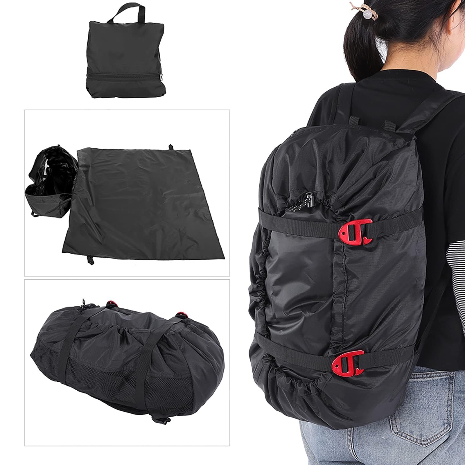 Ejoyous Bolsa de Cuerda de Escalada Impermeable Plegable con Correa para el Hombro