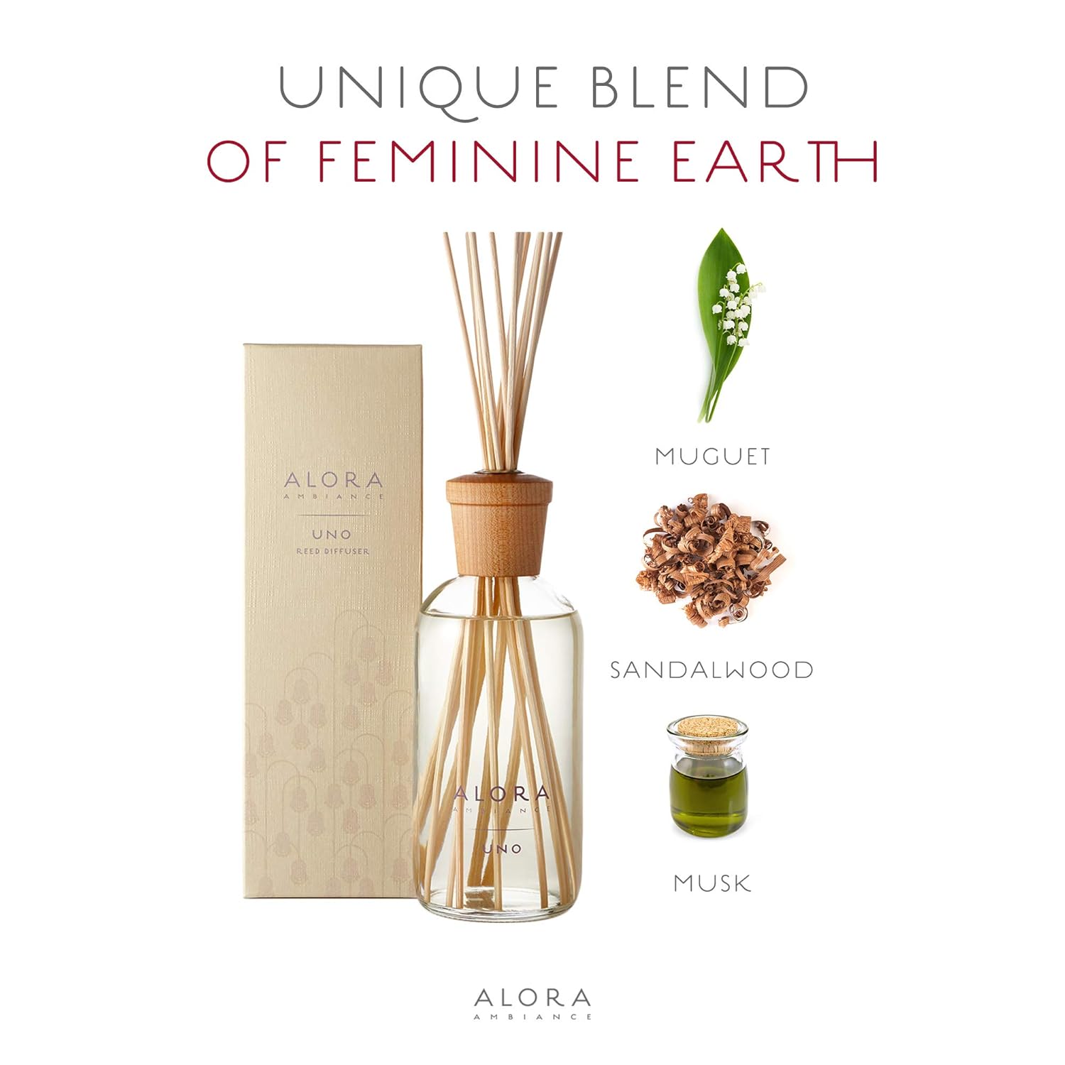 Uno Reed Diffuser 16oz diffuser by Alora Ambiance