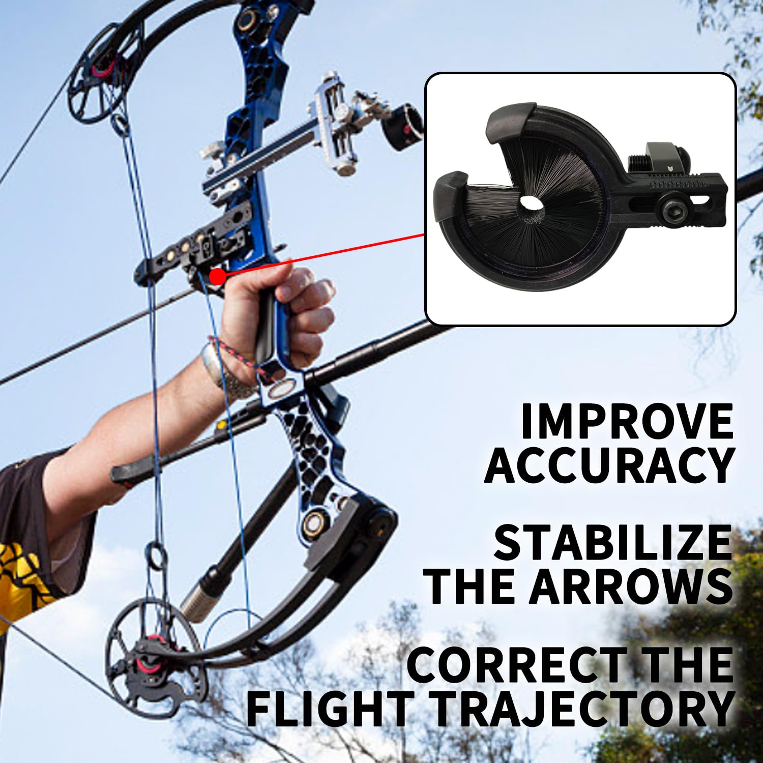 Whisker Biscuit Pijlrest – Capture Style, Voor Recurve En Compound Boog, Instelbaar, Zwart Aluminium