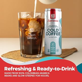 Juan Valdez Cold Brew Coffee | 11oz Can | 24 Pack | Premium Colombian Coffee | Single Origin | Specialty Gourmet | Fair Trade Coffee | Rainforest Alliance