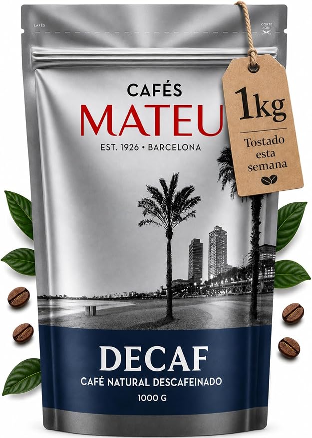 Café en Grano Descafeinado 1kg - Tueste Artesanal Mateu